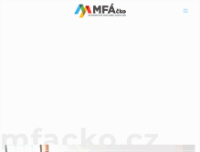 Tablet Screenshot of mfacko.cz